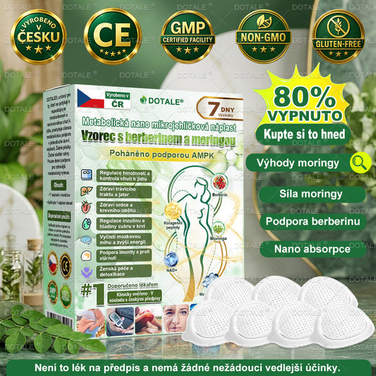𝑫𝑶𝖳𝖠𝐋𝐄® metabolická nano mikrojehličková náplast 🎁 (Pouze jednou denně, viditelné výsledky již do 7 dnů!) ✅ Formule Berberin + Moringa, ideální při nadváze, nedokonalostech pokožky, diabetu, spánkové apnoe a kloubních potížích 💥💥